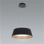 Wood colgante Ø450 cm.3 intensidades Negro Led 36w.3000k.